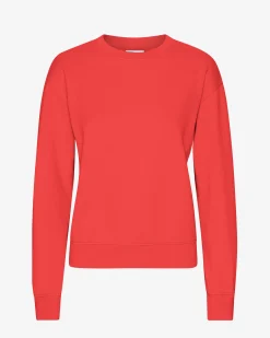Women Classic Organic Crew - Red Tangerine