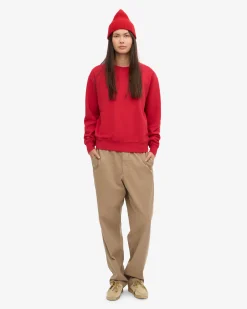 Women Classic Organic Crew - Scarlet Red