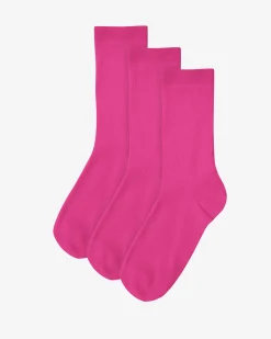 Women Classic Organic Sock - Bubblegum Pink (3-Pack)
