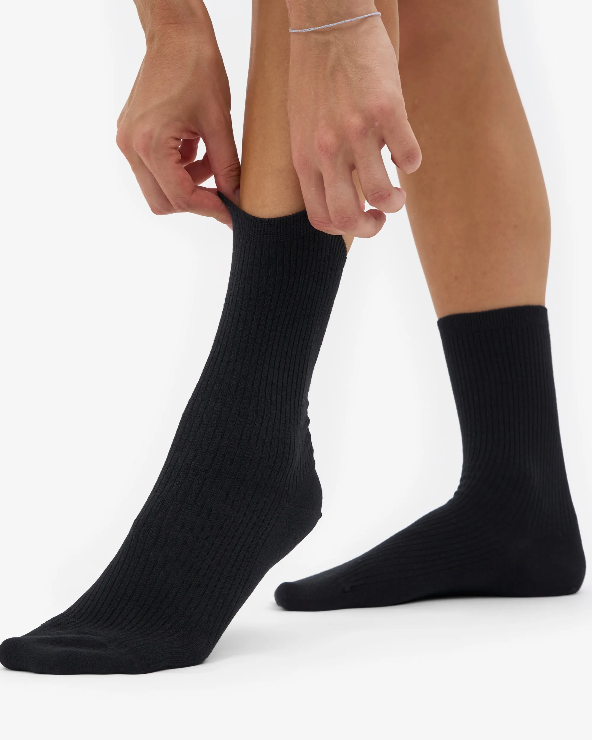Women Classic Organic Sock - Deep Black (3-Pack)