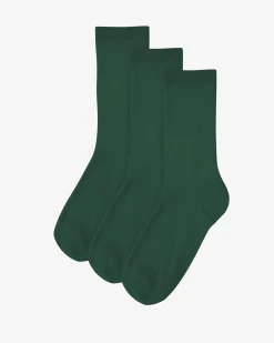 Women Classic Organic Sock - Emerald Green (3-Pack)