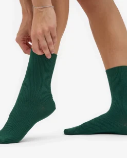 Women Classic Organic Sock - Emerald Green