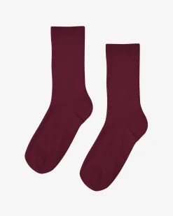 Women Classic Organic Sock - Oxblood Red