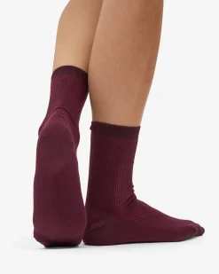 Women Classic Organic Sock - Oxblood Red