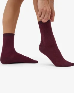 Women Classic Organic Sock - Oxblood Red