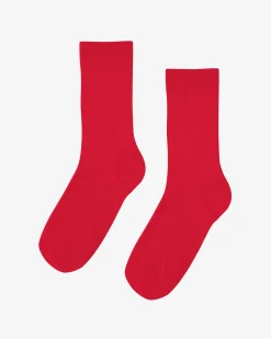 Women Classic Organic Sock - Red Tangerine
