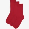 Women Classic Organic Sock - Scarlet Red (3-Pack)