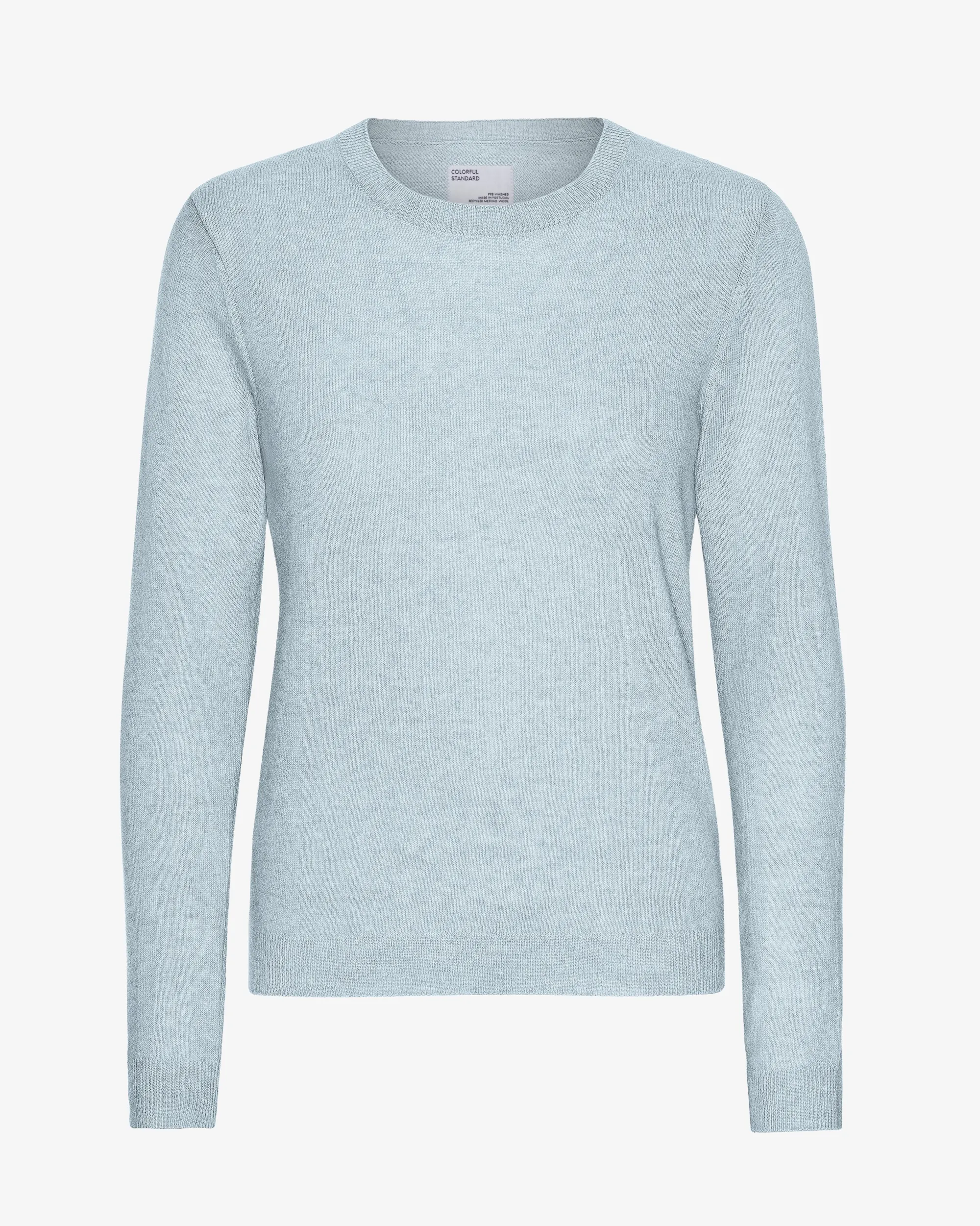 Women Light Merino Wool Crew - Polar Blue