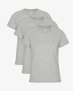 Women Light Organic Tee - Heather Grey (3-Pack)