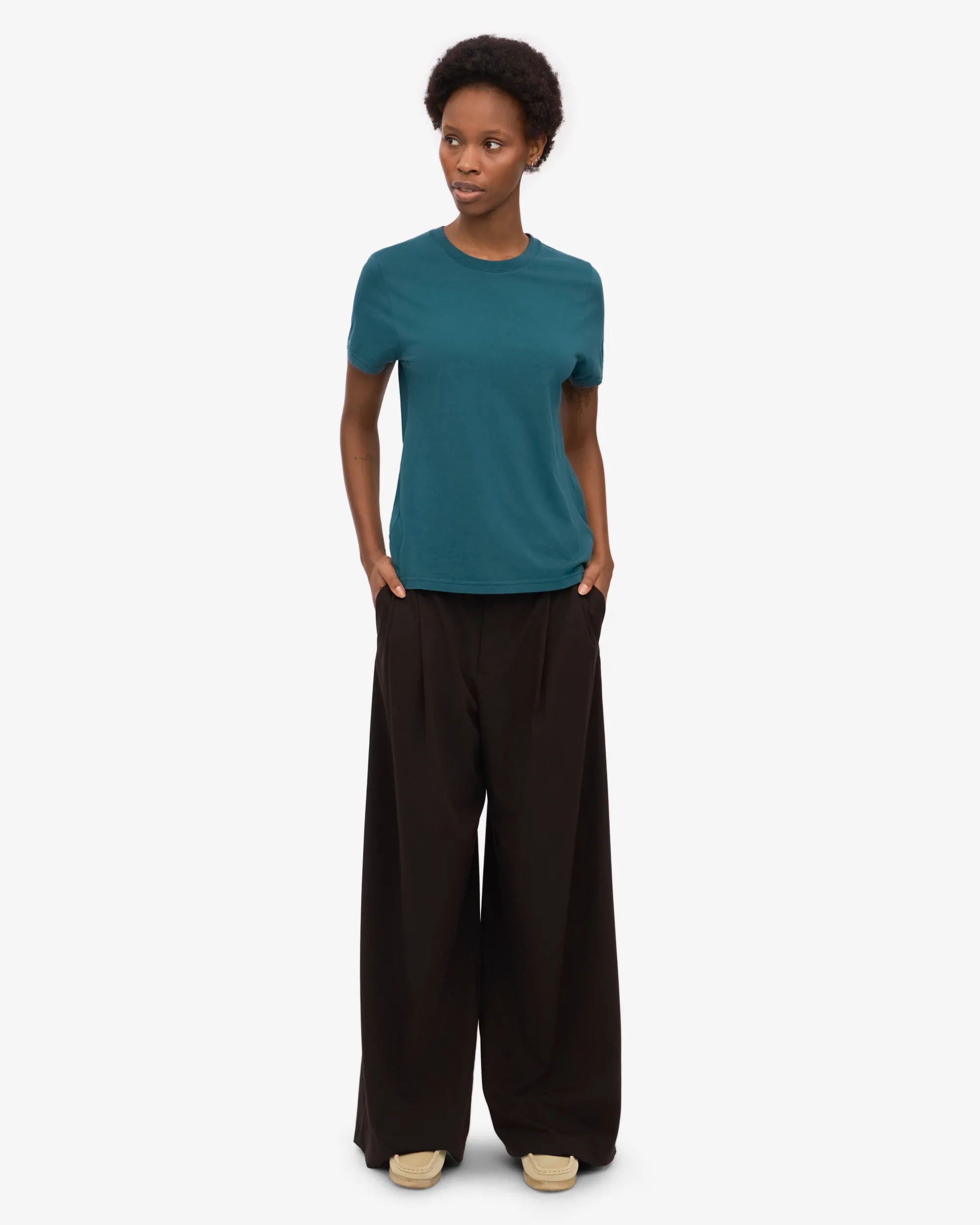 Women Light Organic Tee - Ocean Green