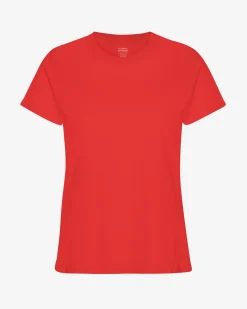 Women Light Organic Tee - Red Tangerine