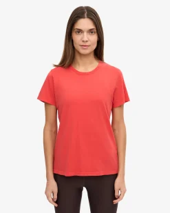 Women Light Organic Tee - Red Tangerine