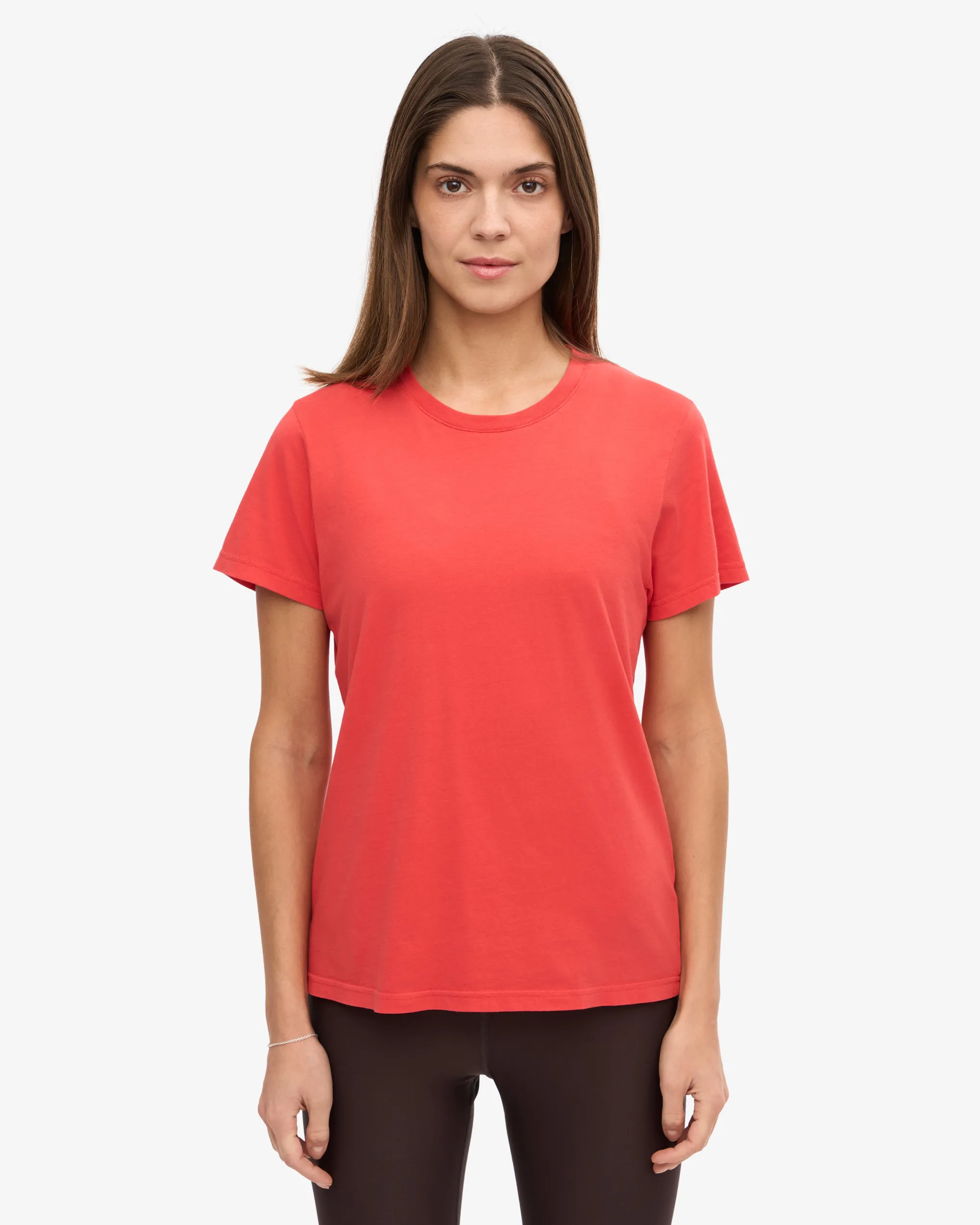 Women Light Organic Tee - Red Tangerine