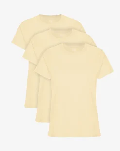 Women Light Organic Tee - Soft Yellow (3-Pack)
