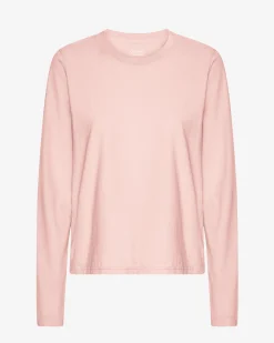 Women Organic LS T-Shirt - Faded Pink