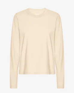 Women Organic LS T-Shirt - Ivory White