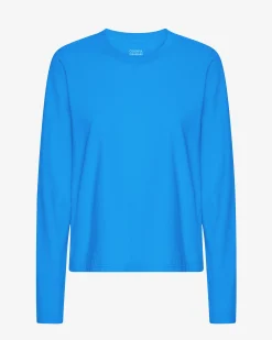 Women Organic LS T-Shirt - Pacific Blue