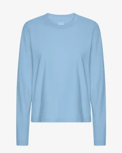 Women Organic LS T-Shirt - Seaside Blue