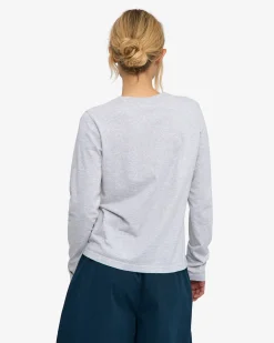Women Organic LS T-Shirt - Snow Melange