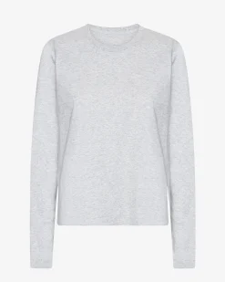 Women Organic LS T-Shirt - Snow Melange