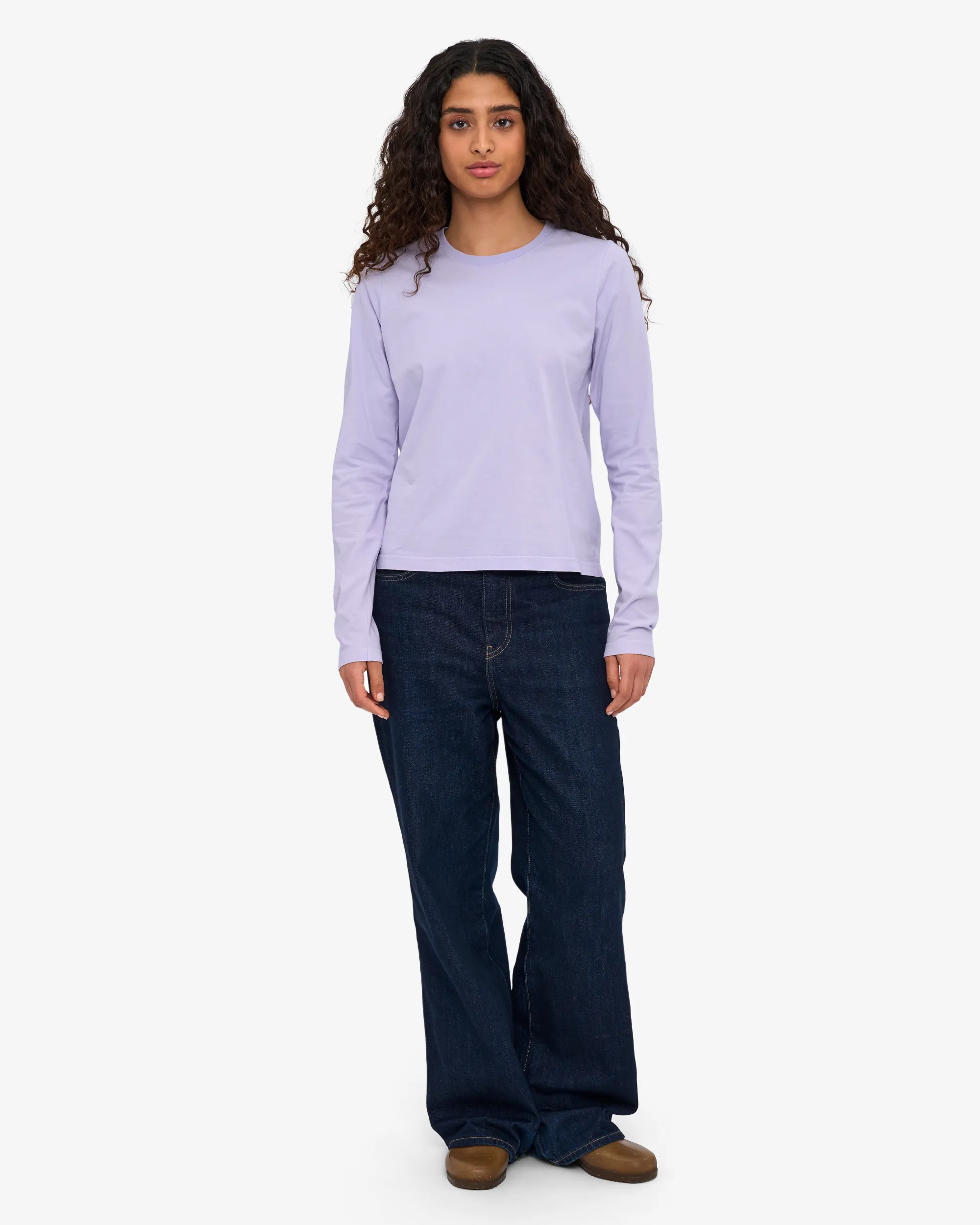 Women Organic LS T-Shirt - Soft Lavender