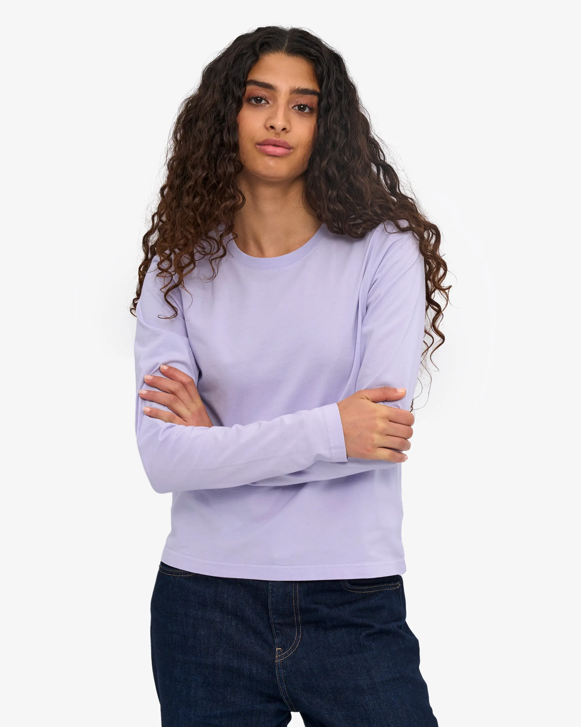 Women Organic LS T-Shirt - Soft Lavender