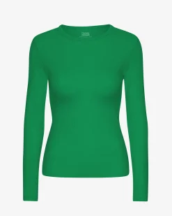 Women Organic Rib LS T-Shirt - Kelly Green