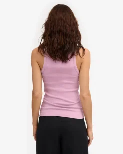 Women Organic Rib Tank Top - Cherry Blossom