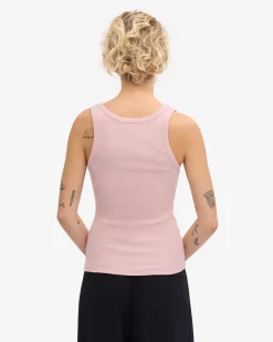 Women Organic Rib Tank Top - Faded Pink