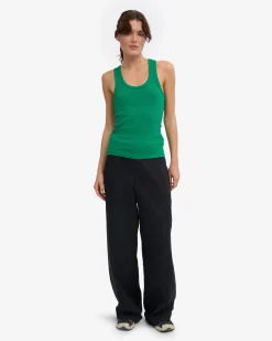 Women Organic Rib Tank Top - Kelly Green