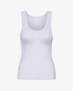 Women Organic Rib Tank Top - Soft Lavender