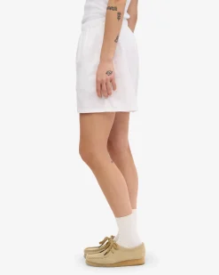 Women Organic Twill Shorts - Deep Black & Optical White (2-Pack)