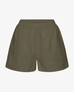 Women Organic Twill Shorts - Dusty Olive