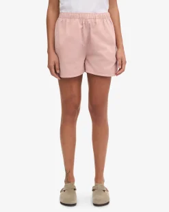 Women Organic Twill Shorts - Faded Pink