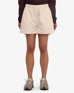 Women Organic Twill Shorts - Ivory White