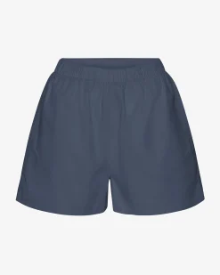 Women Organic Twill Shorts - Petrol Blue