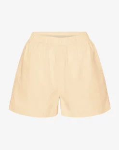 Women Organic Twill Shorts - Soft Yellow