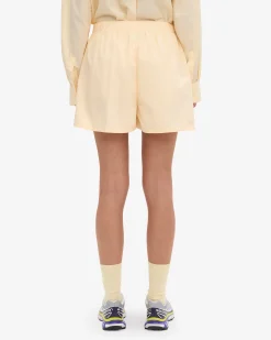 Women Organic Twill Shorts - Soft Yellow