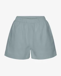 Women Organic Twill Shorts - Steel Blue